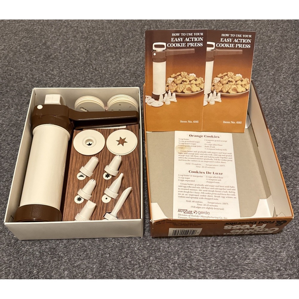 Hutzler Gerda Easy‎ Action Cookie Press Food Decorator 1983 West Germany NEW